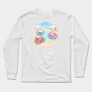 Crabs chilling at the beach Long Sleeve T-Shirt